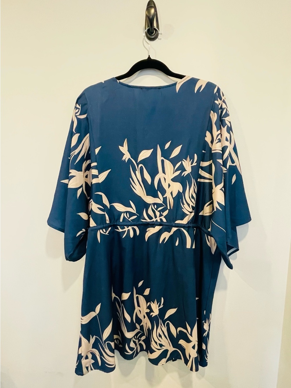 Cupshe Blue Floral V-Neck Button-Front Cover-Up Dress - Picture 3 of 10